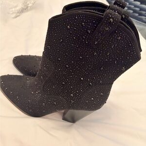 Jessica Simpson Black Embellished Heeled Boots